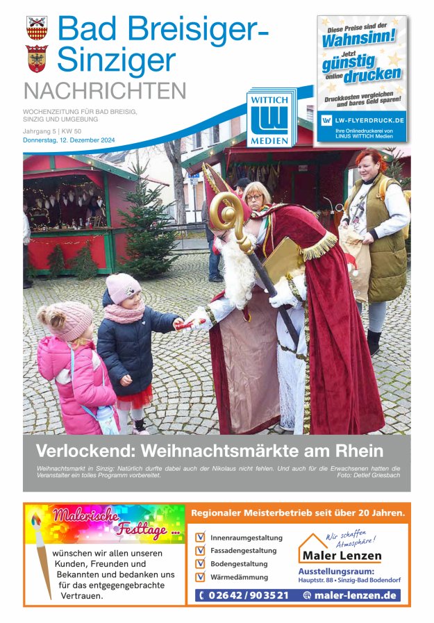 Bad Breisiger-Sinziger Nachrichten Titelblatt 50/2024