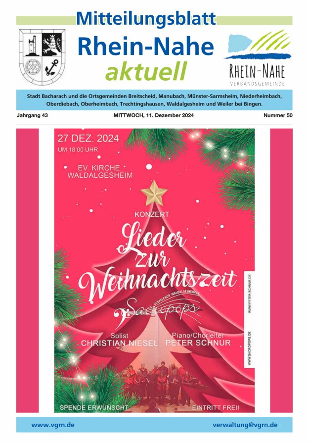 Rhein-Nahe aktuell Titelblatt 50/2024