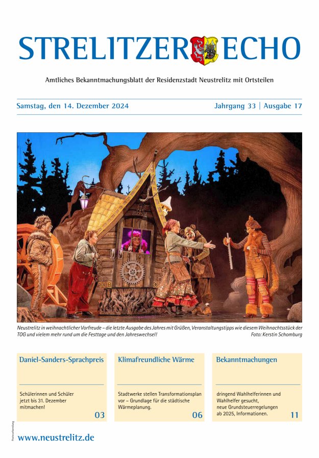 Strelitzer Echo Titelblatt 17/2024