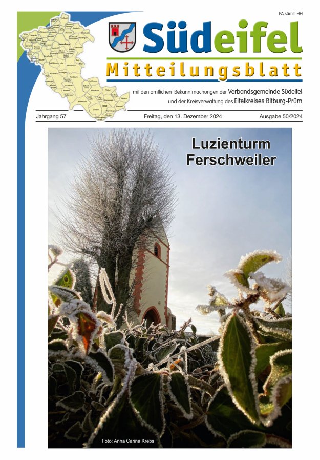 Mitteilungsblatt Südeifel Titelblatt 50/2024