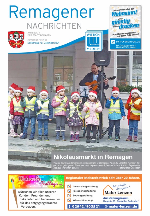 Remagener Nachrichten Titelblatt 50/2024