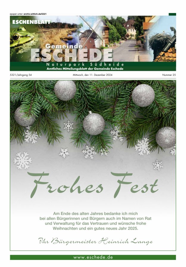 Eschenblatt Titelblatt 25/2024