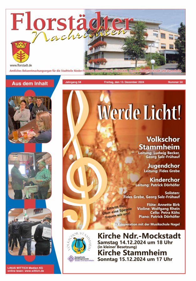 Florstädter Nachrichten Titelblatt 50/2024
