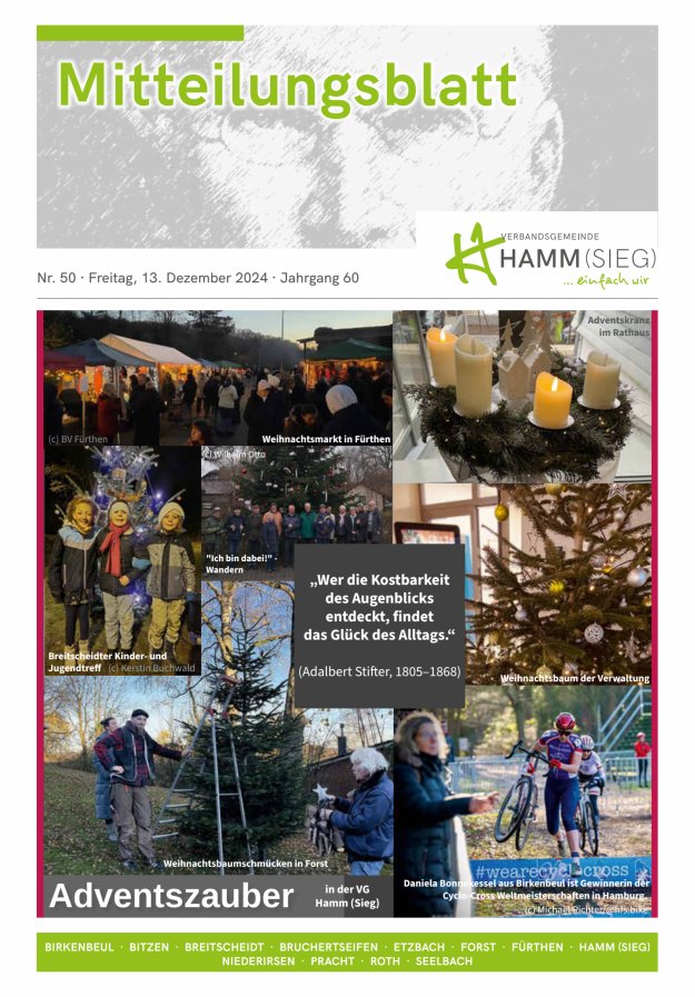 Mitteilungsblatt Hamm (Sieg) Titelblatt 50/2024