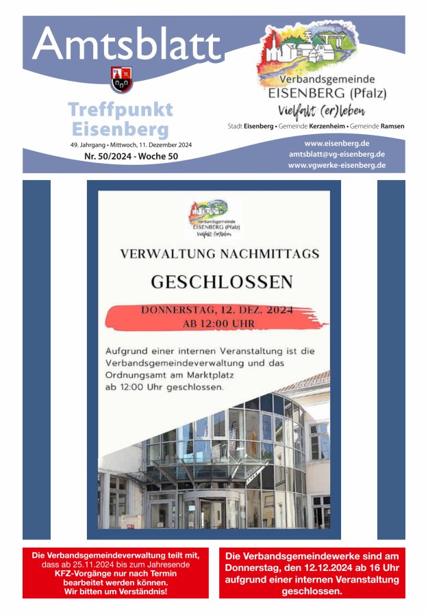 Treffpunkt Eisenberg Titelblatt 50/2024