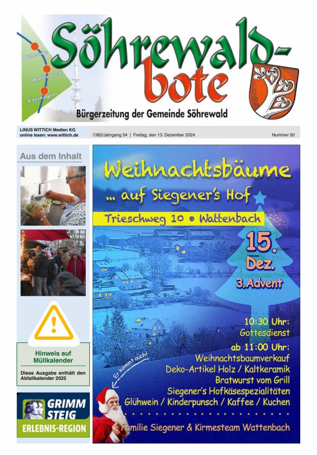 Söhrewaldbote Titelblatt 50/2024