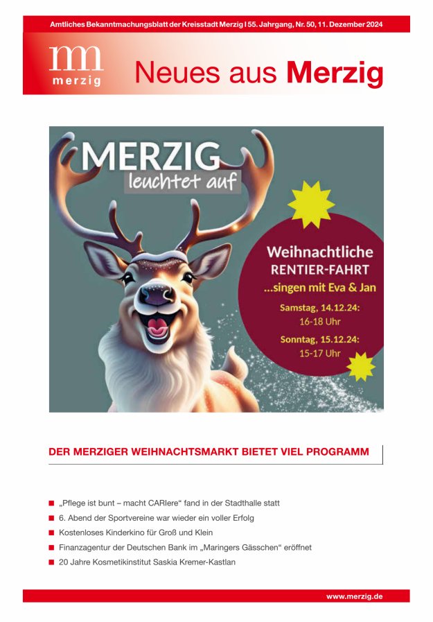 Neues aus Merzig Titelblatt 50/2024