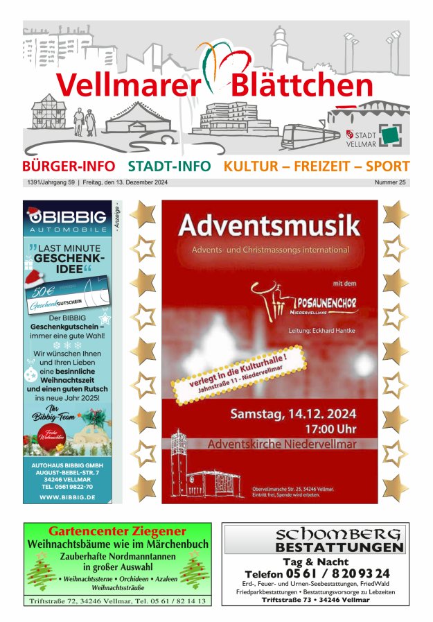 Vellmarer Blättchen Titelblatt 25/2024