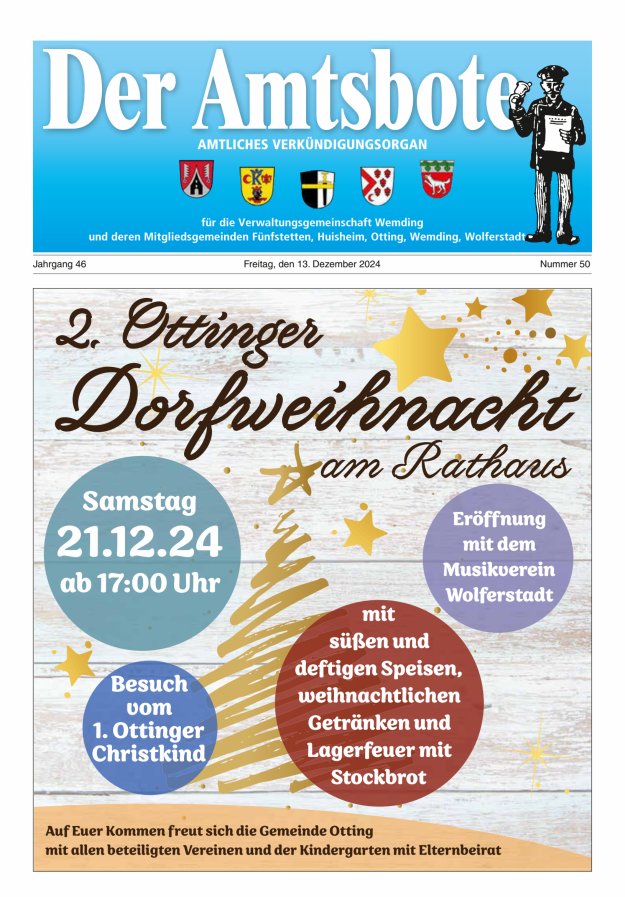 Der Amtsbote - Wemding Verwaltungsgemeinschaft Titelblatt 50/2024