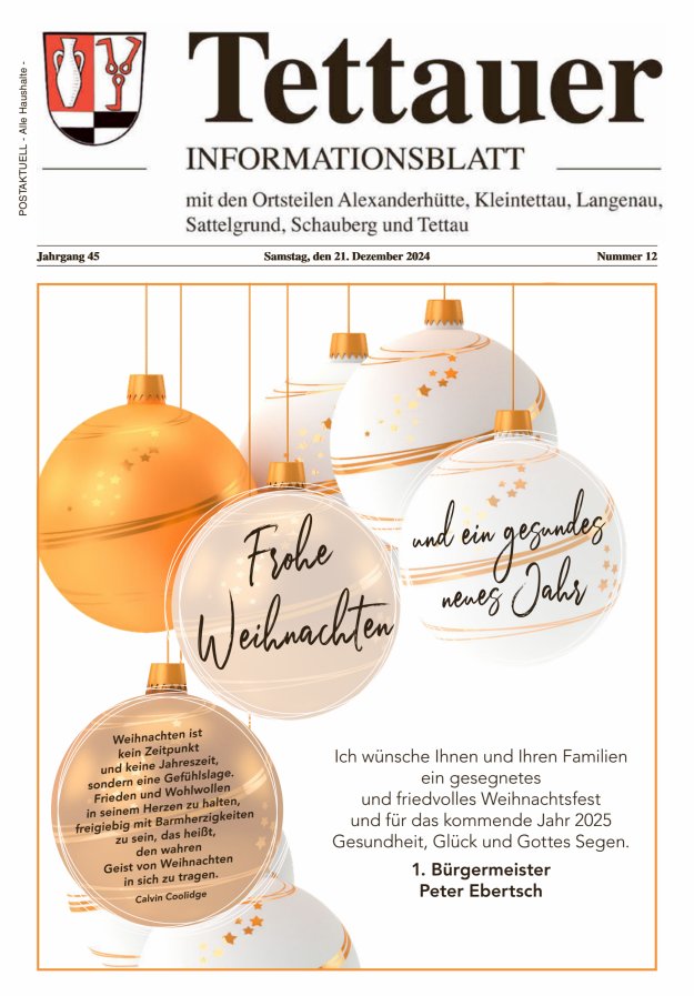 Tettauer Informationsblatt Titelblatt 12/2024