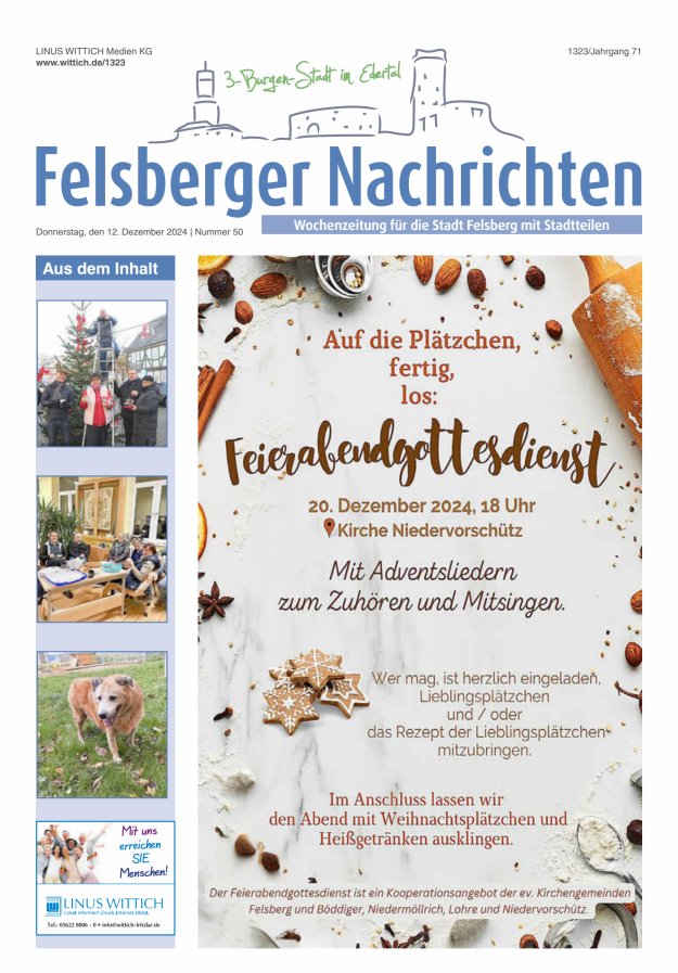Felsberger Nachrichten Titelblatt 50/2024