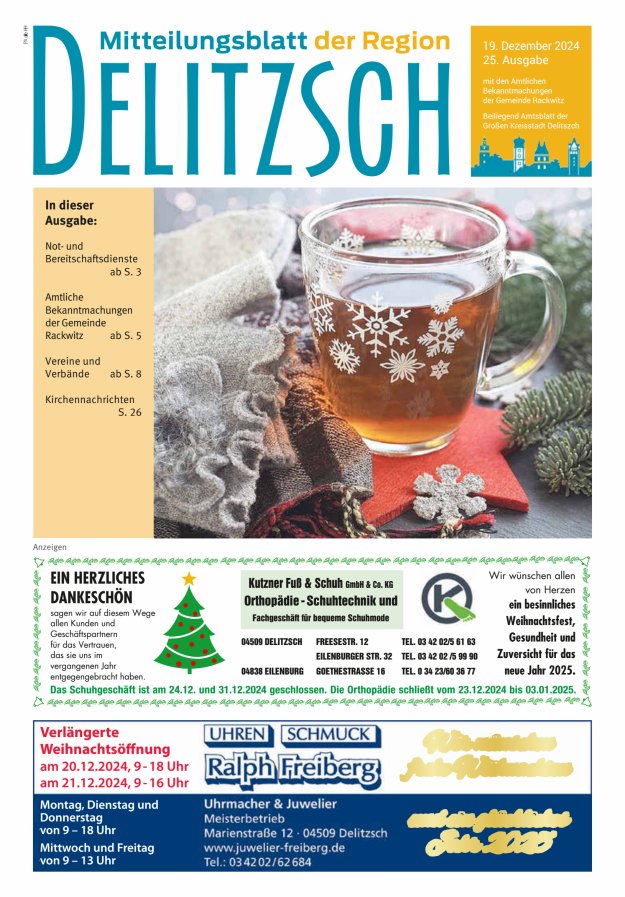 Mitteilungsblatt der Region Delitzsch Titelblatt 25/2024