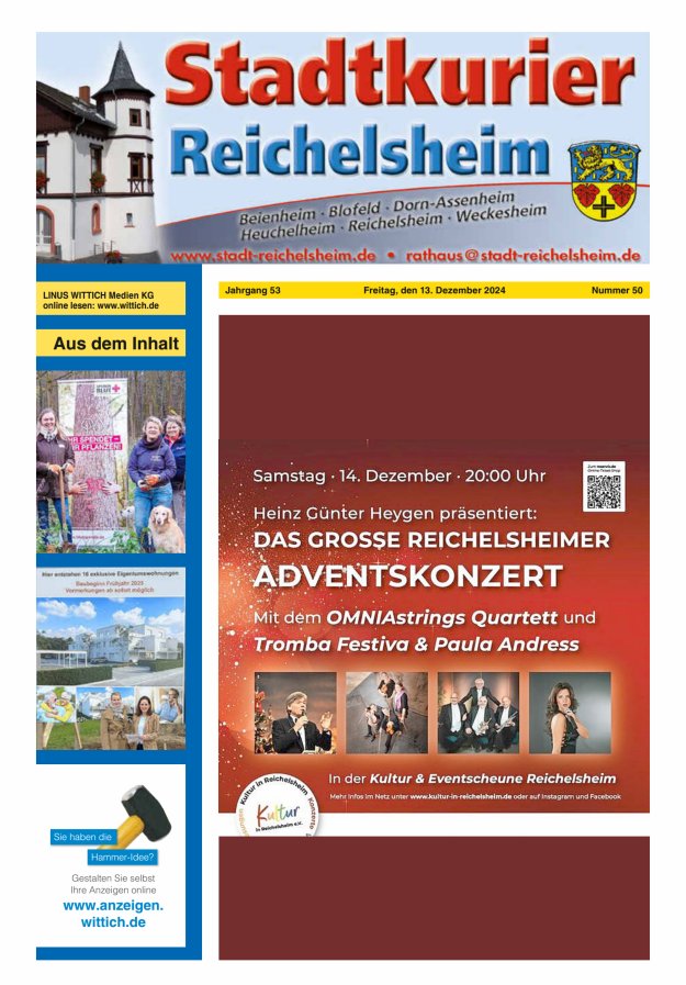 Stadtkurier Reichelsheim Titelblatt 50/2024