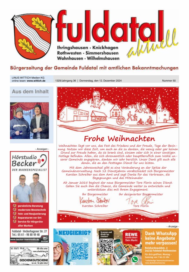 Fuldatal aktuell Titelblatt 50/2024
