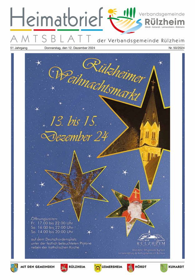 Heimatbrief VG Rülzheim Titelblatt 50/2024