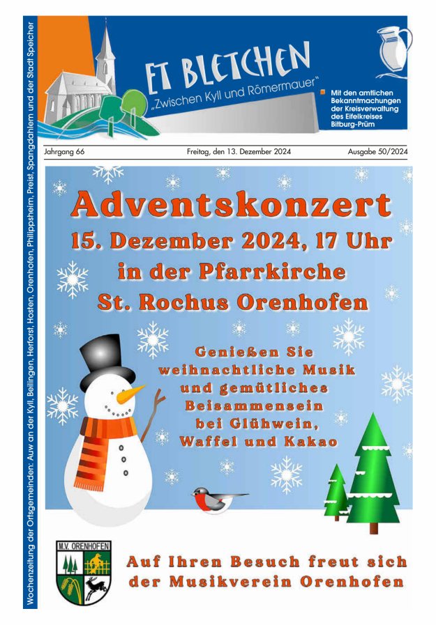 Et Bletchen VG Speicher Titelblatt 50/2024