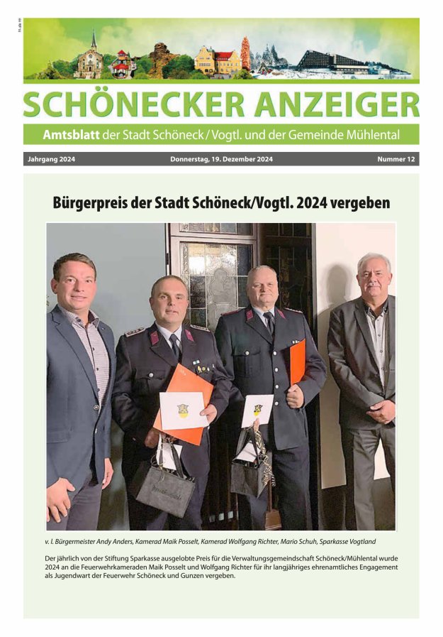 Schönecker Anzeiger Titelblatt 12/2024