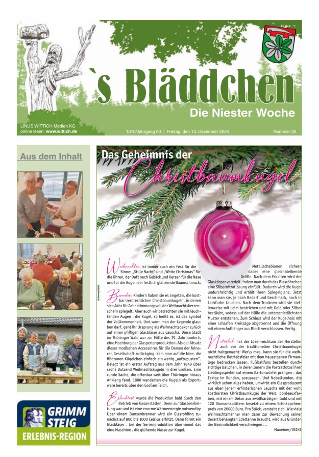 Niester Woche Titelblatt 32/2024