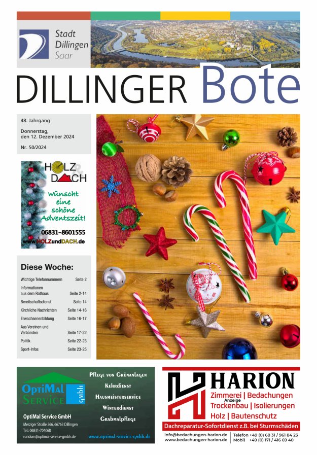 Dillinger Bote Titelblatt 50/2024