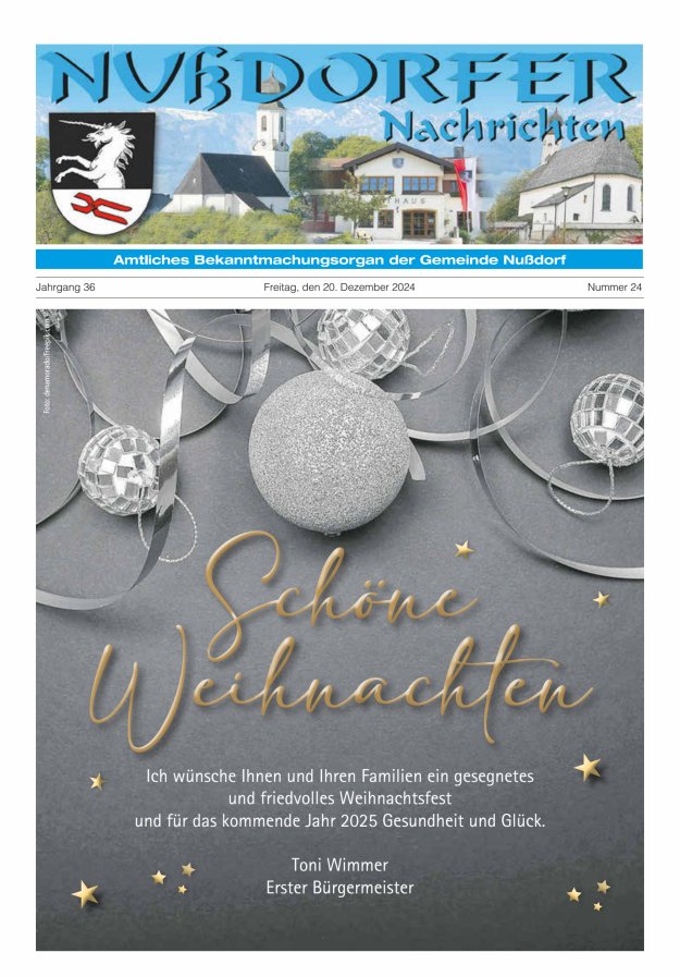 Nußdorfer Nachrichten Titelblatt 24/2024