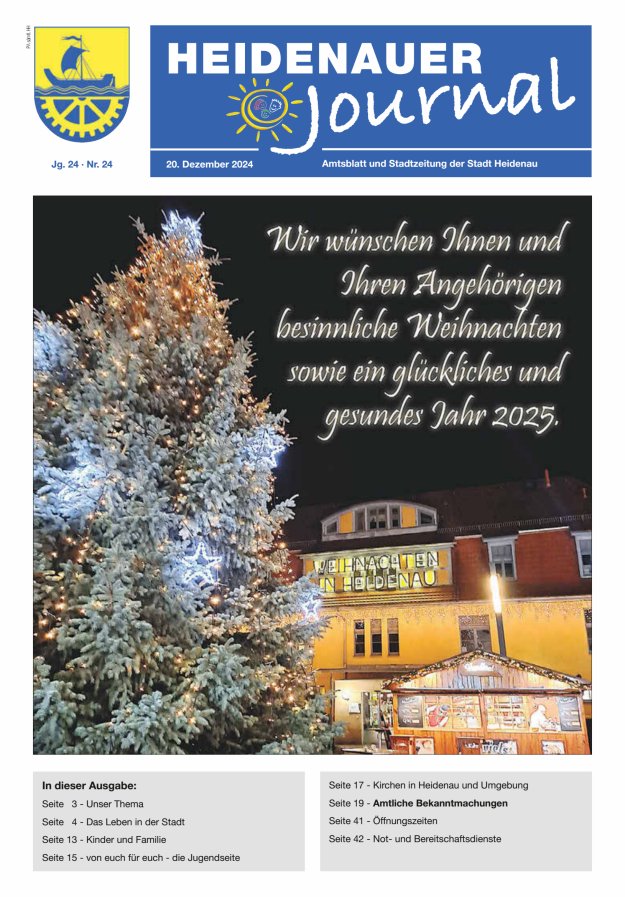 Heidenauer Journal - Amtsblatt und Stadtzeitung der Stadt Heidenau Titelblatt 24/2024