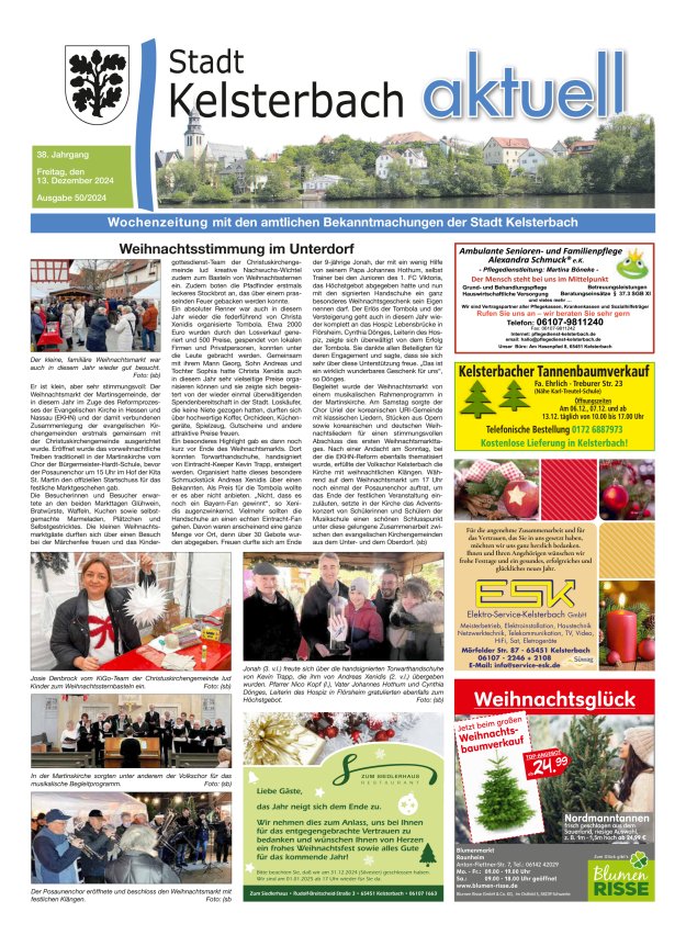 Kelsterbach aktuell Titelblatt 50/2024