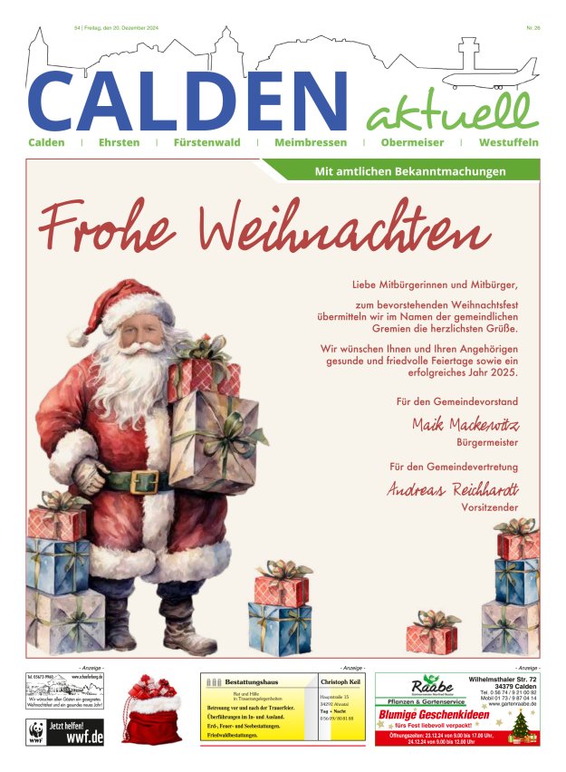 Calden aktuell Titelblatt 26/2024