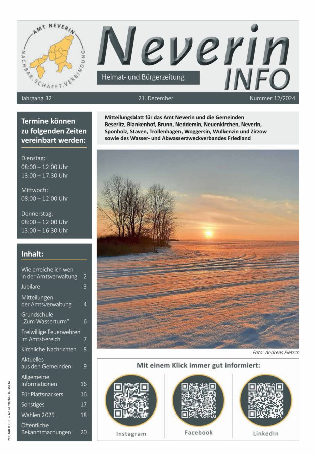 Neverin INFO Titelblatt 12/2024