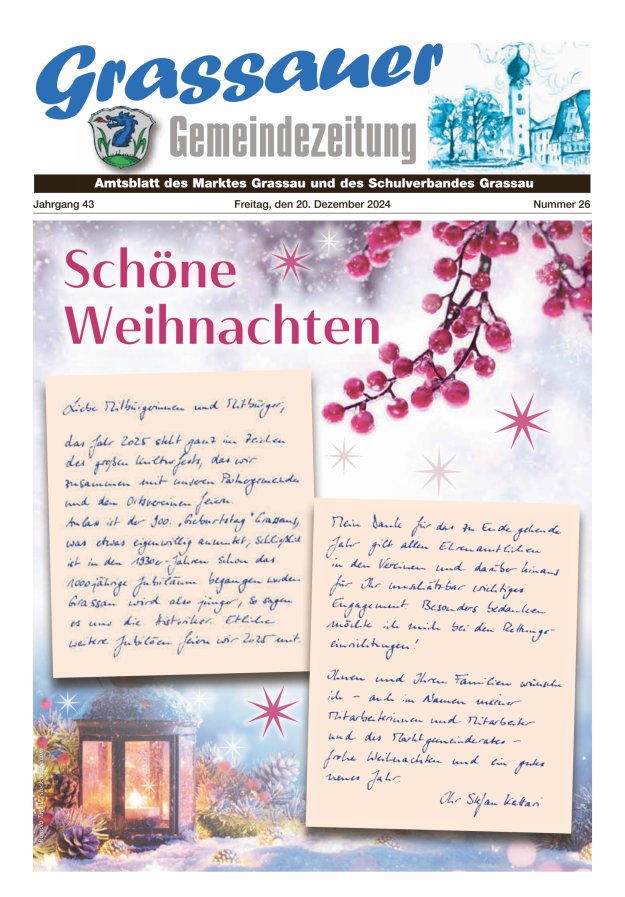 Grassauer Gemeindezeitung Titelblatt 26/2024