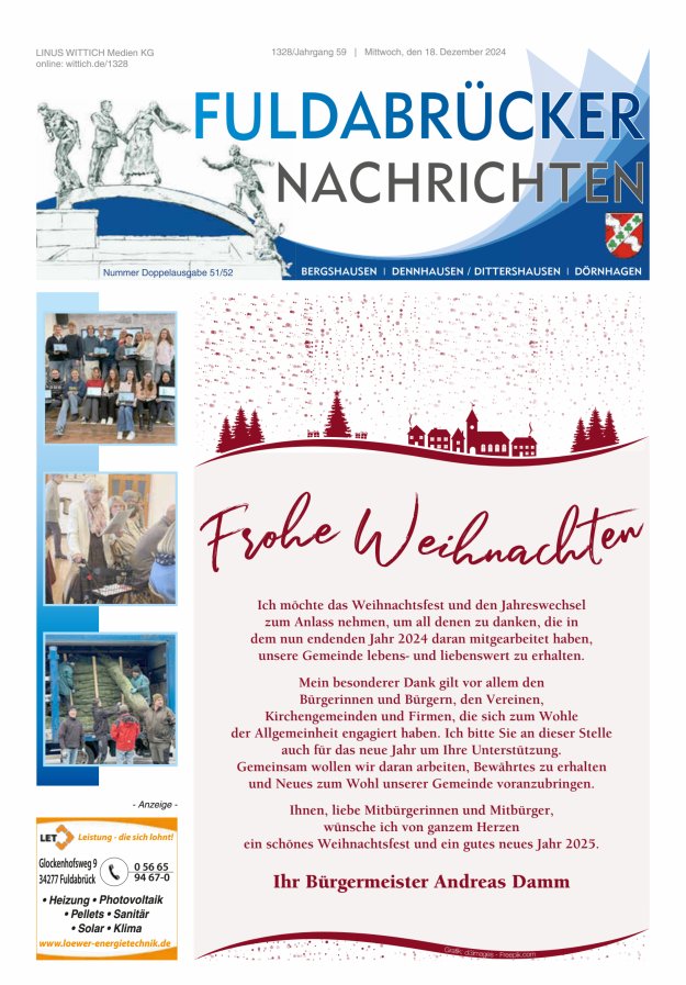Fuldabrücker Nachrichten Titelblatt 51/2024