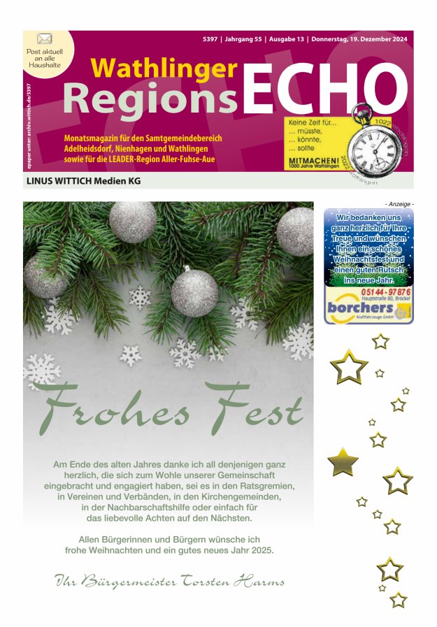 Wathlinger RegionsEcho Titelblatt 13/2024