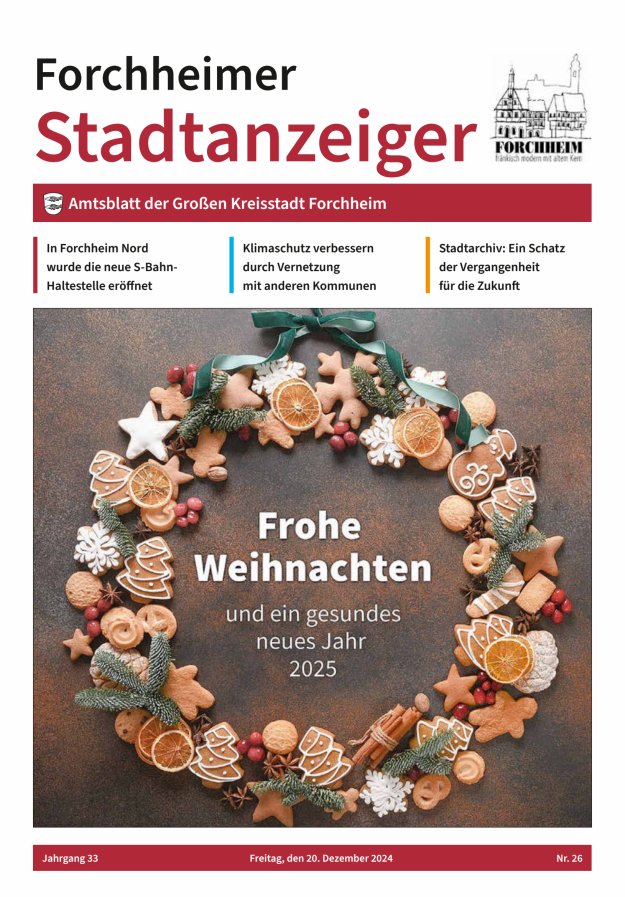 Forchheimer Stadtanzeiger Titelblatt 26/2024