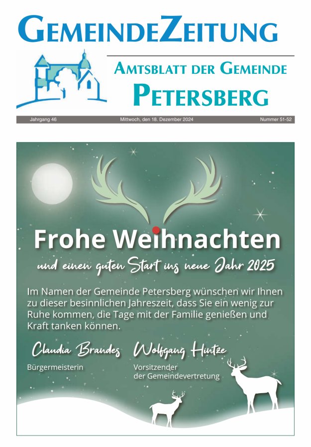 Amtsblatt Blickpunkt Petersberg Titelblatt 51/2024