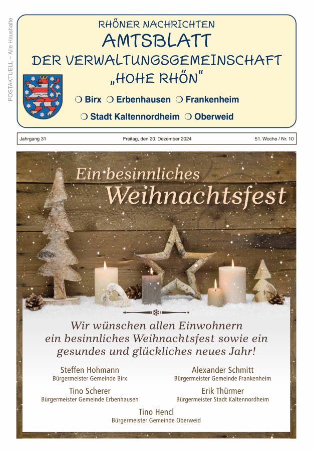 Rhöner Nachrichten Titelblatt 10/2024