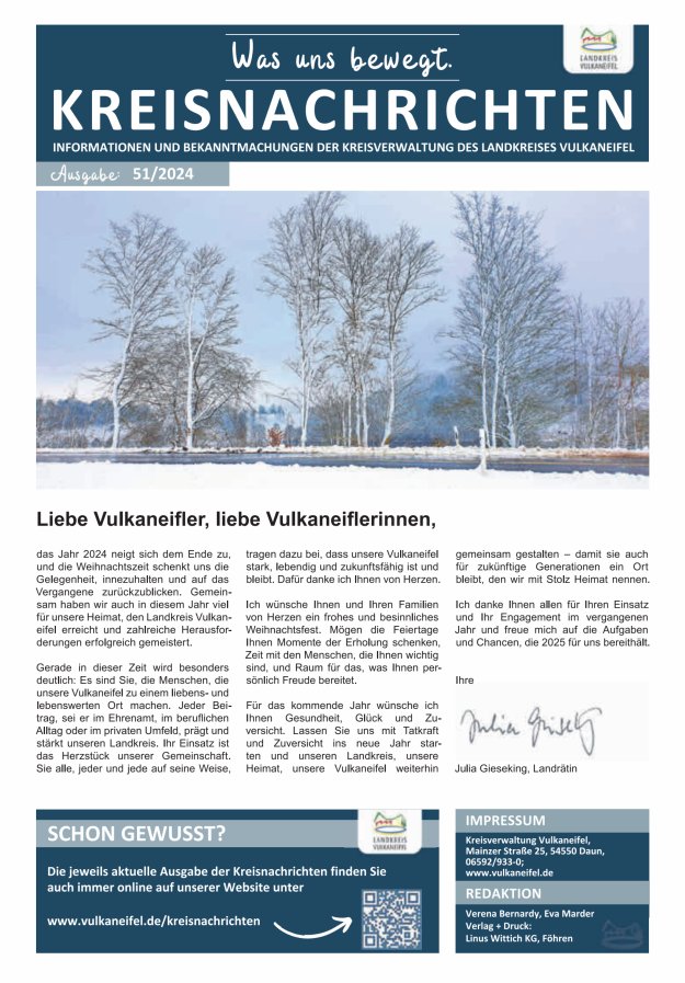 Kreisnachrichten Titelblatt 51/2024