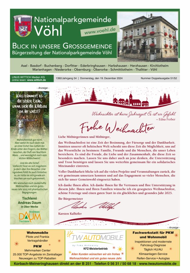 Blick in unsere Grossgemeinde Titelblatt 51/2024