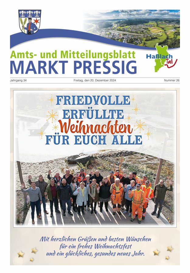 Amtsblatt für den Markt Pressig mit den Gemeindeteilen Titelblatt 26/2024