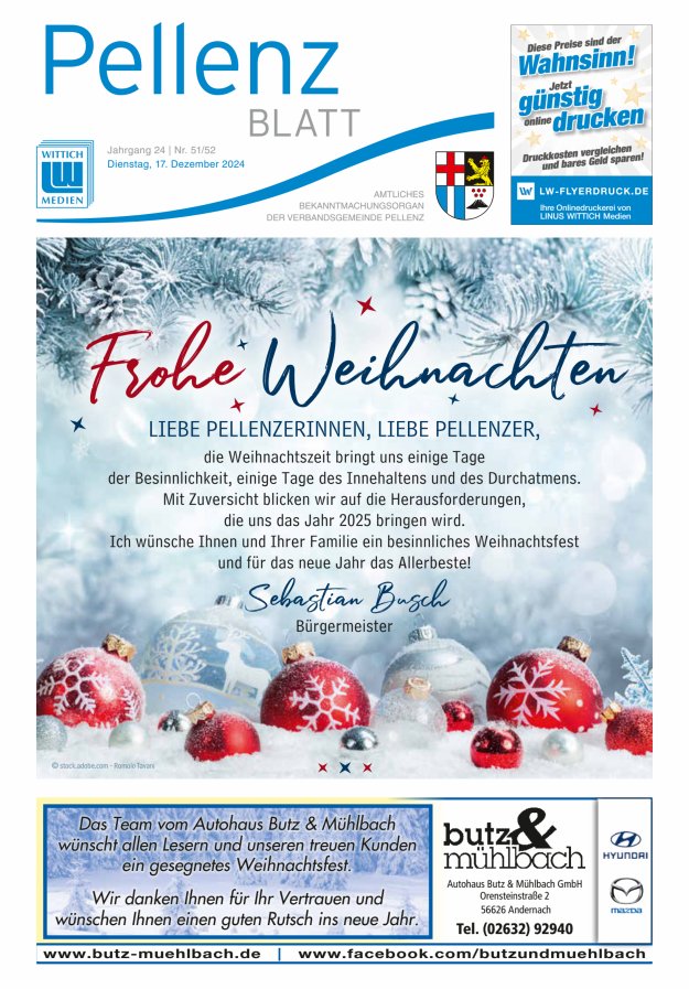 Pellenzblatt Titelblatt 51/2024