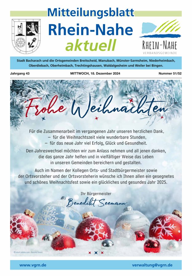 Rhein-Nahe aktuell Titelblatt 51/2024