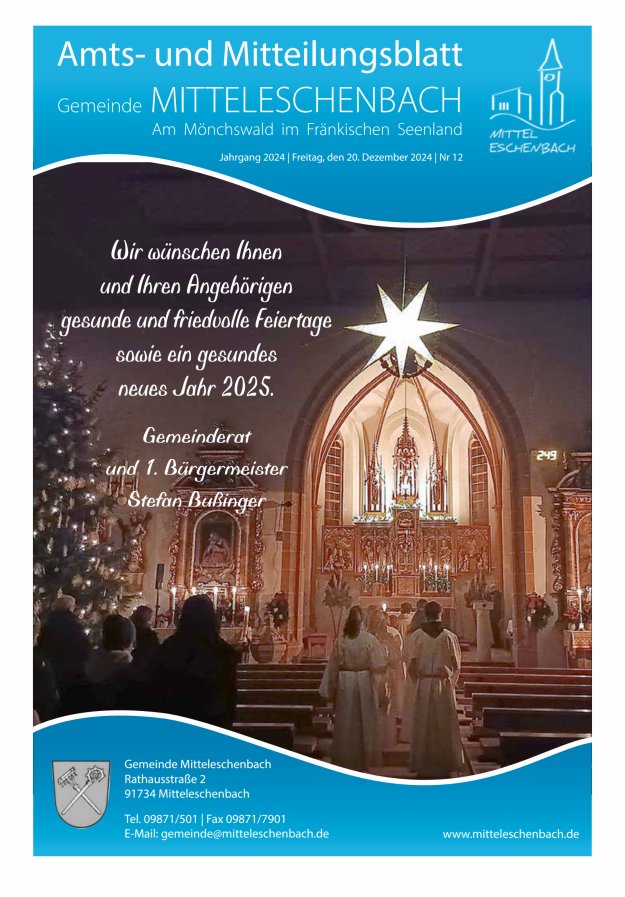 Amts- und Mitteilungsblatt Gemeinde Mitteleschenbach Titelblatt 12/2024