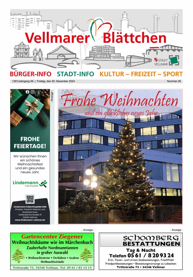 Vellmarer Blättchen Titelblatt 26/2024