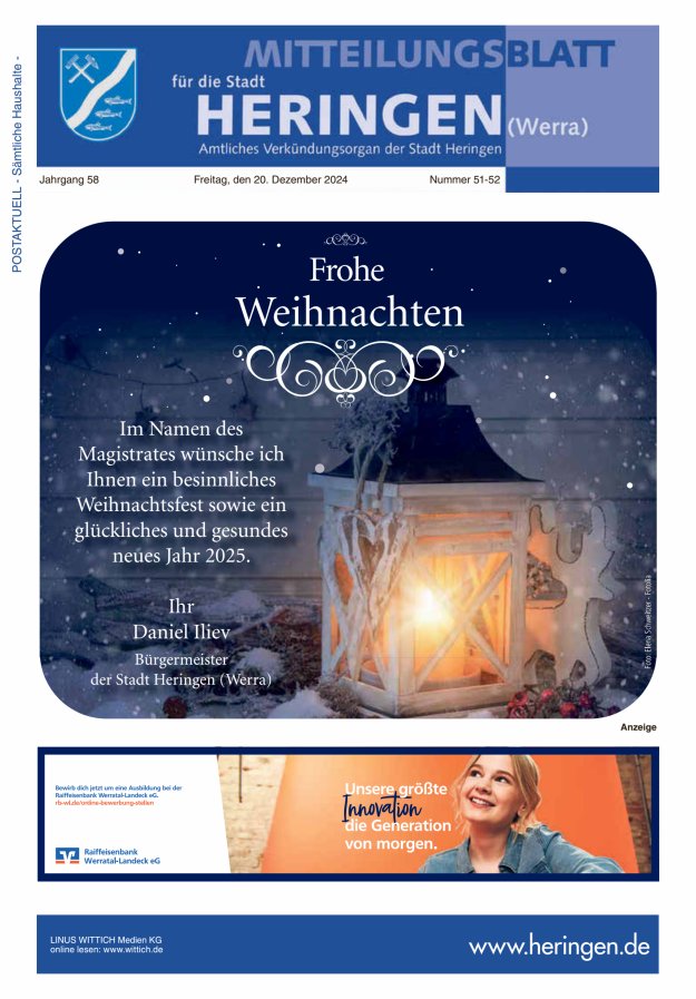 Mitteilungsblatt Heringen Titelblatt 51/2024