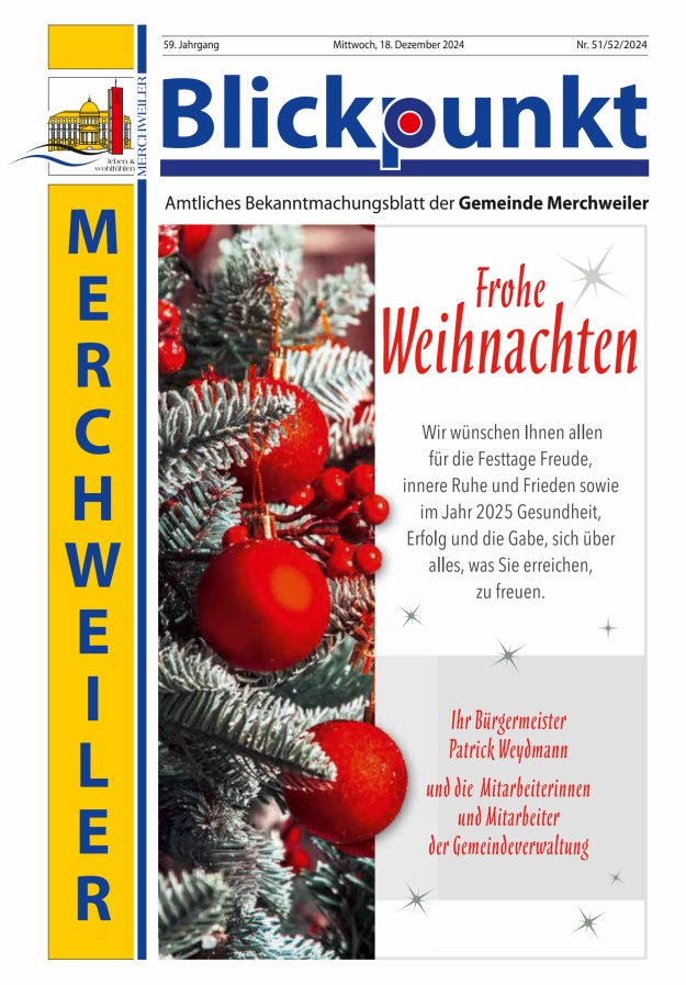 Blickpunkt Merchweiler Titelblatt 51/2024