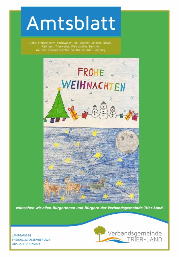 Amtsblatt VG Trier-Land Titelblatt 51/2024