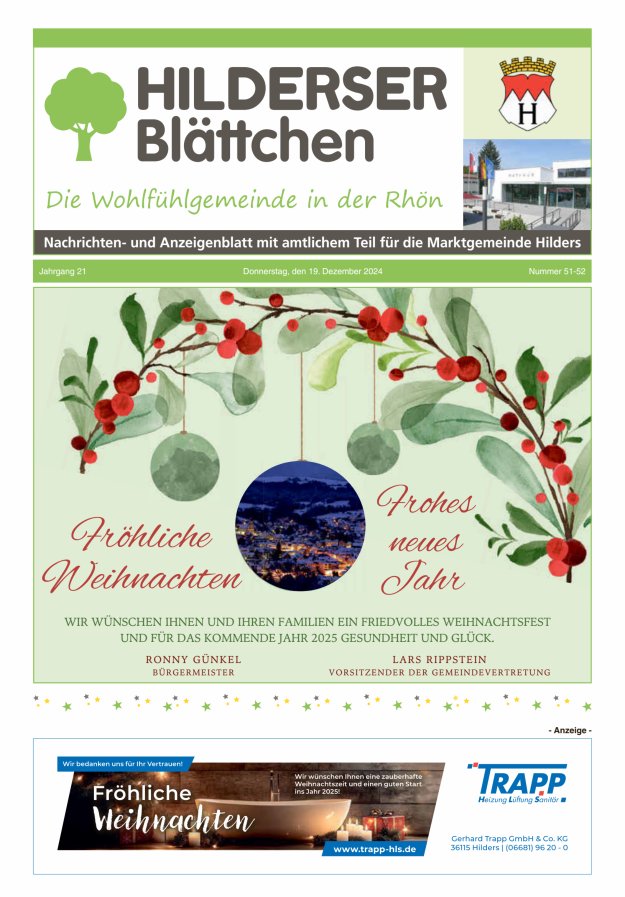 Hilderser Blättchen Titelblatt 51/2024