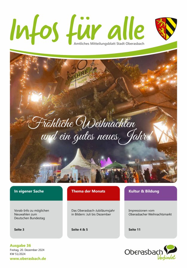 Stadt Oberasbach Titelblatt 36/2024
