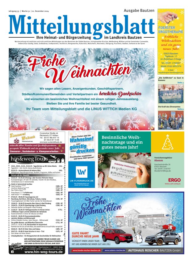 Mitteilungsblatt LK Bautzen Ausgabe Bautzen Titelblatt 50/2024