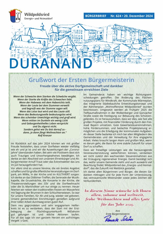 Wildpoldsrieder Duranand Titelblatt 624/2024