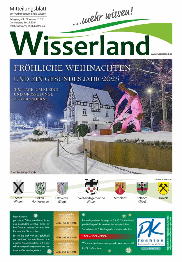 Mitteilungsblatt Wissen - Wisserland...mehr wissen! Titelblatt 51/2024