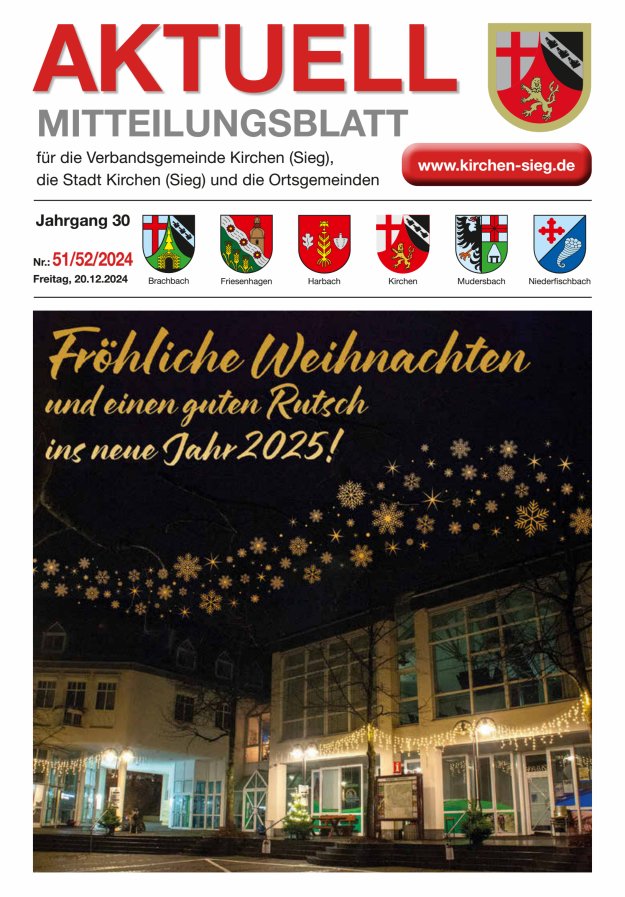 Aktuell - Mitteilungsblatt für die VG Kirchen (Sieg) Titelblatt 51/2024
